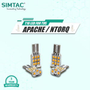 Simtac |   T10 LED 360° Reflecting Bulb for TVS APACHE | NTORQ | Led Indicator Bulbs | T10