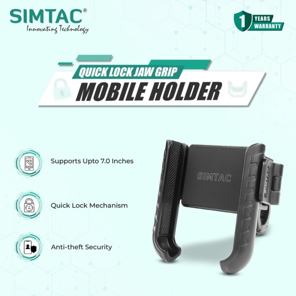 SIMTAC QUICK LOCK JAW GRIP MOBILE HOLDER  JQL1