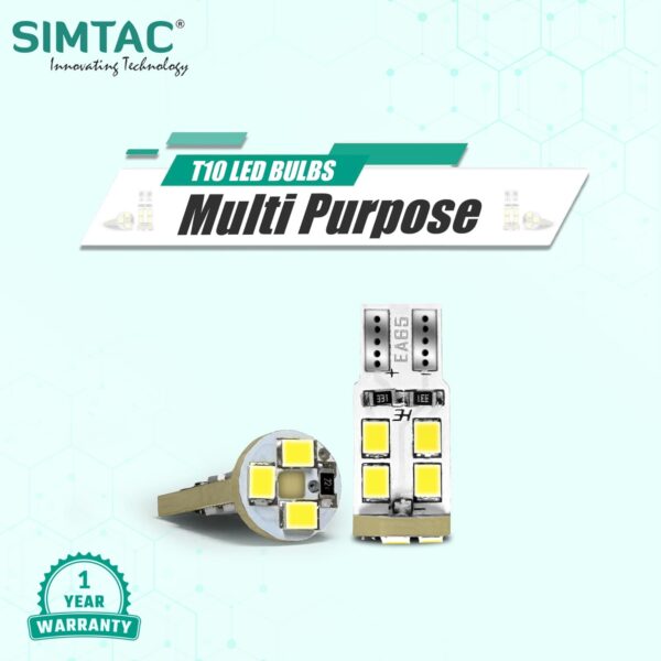 Simtac | 360°  T10 LED  Bulb For Multi Purpose  | T10 ( PRK )