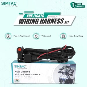SIMTAC AUXILIARY LIGHTS WIRING HARNESS KIT | FOR BIKE & CARS | FLH-1W ( WITHOUT FLASHING )