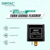 Simtac Electronic Turn Signal Flasher 2 Pin Compatible with LED Indicator Bulbs