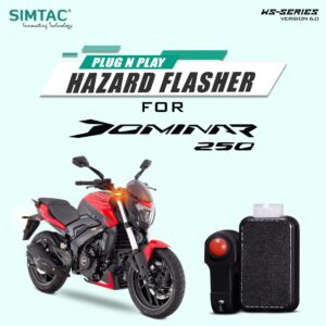 Plug N Play Hazard Flasher With Switch Version 6.0 For Bajaj Dominar 250   DNR19-WS6