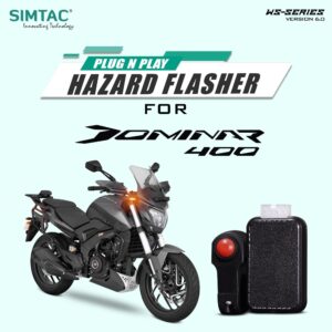 Plug N Play Hazard Flasher With Switch Version 6.0 For Bajaj Dominar 400  DNR-WS6