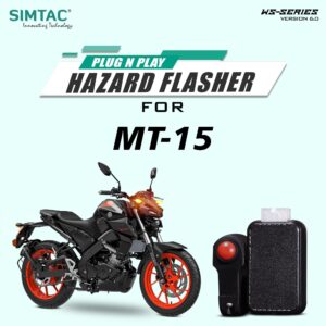 Plug N Play Hazard Flasher With Switch Version 6.0 For Yamaha MT-15 All Models  MT15-WS6