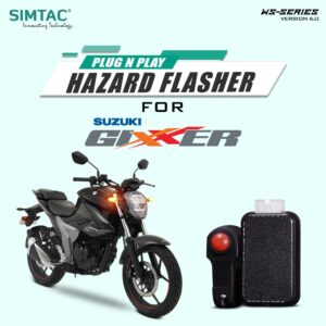 Plug N Play Hazard Flasher With Switch Version 6.0 For Suzuki Gixxer SF  GXR-WS6