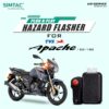 Plug N Play Hazard Flasher With Switch Version 6.0 For TVS Apache | 160 | 180 Non-ABS  AP1618-WS6