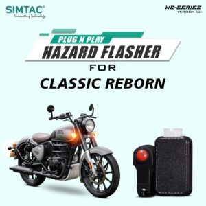 Plug N Play Hazard Flasher With Switch Version 6.0 For Royal Enfield Classic Reborn 350  CLSRE-WS6