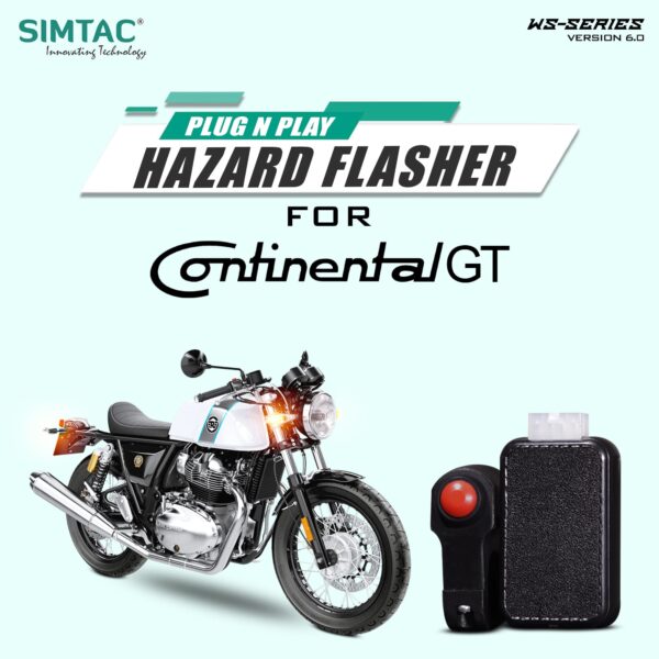 Plug N Play Hazard Flasher With Switch Version 6.0 For Royal Enfield Continental GT 650  GT-WS6