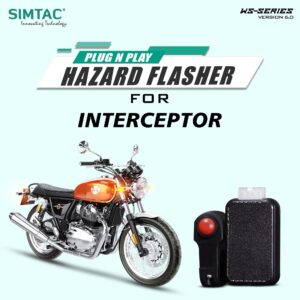 Plug N Play Hazard Flasher With Switch Version 6.0 For Royal Enfield Interceptor 650  INCPTR-WS6