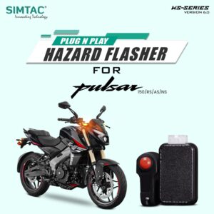 Plug N Play Hazard Flasher With Switch Version 6.0 For Bajaj  Pulsar AS,NS,RS,N150, (N160 & N250 2024 Model)  BJS-WS6