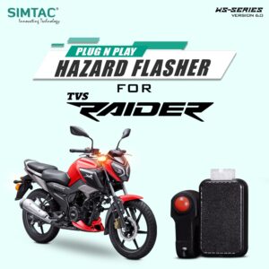 Plug N Play Hazard Flasher With Switch Version 6.0 For TVS Raider 125  RDR-WS6