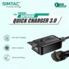 SIMTAC RAPIDRIDE QUICK CHARGER 3.0 WITH UNIVERSAL FITMENT FOR BIKES & SCOOTERS