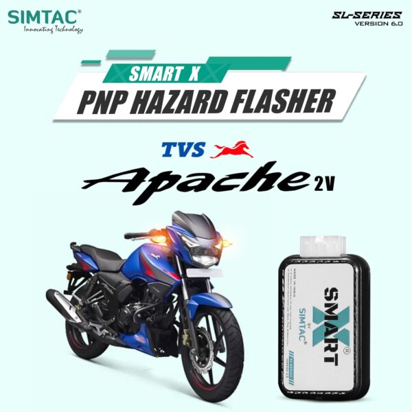 TVS APACHE 2V SIMTAC SWITCHLESS SMART-X HAZARD FLASHER AP-SL6