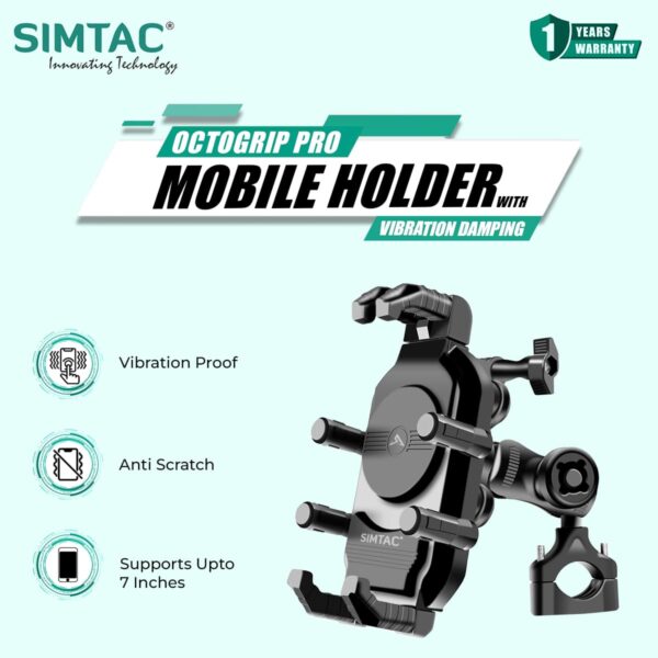 Simtac Octo Grip Mobile Holder with Vibration Damper MH03-PRO
