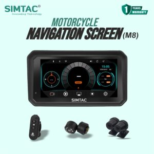 Simtac Quick Detachable Motorcycle GPS with CarPlay & Android Auto - M8DT