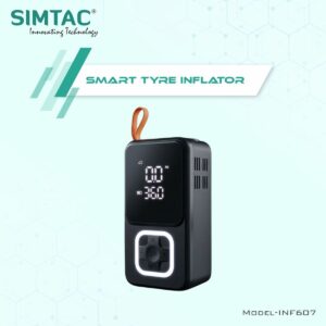 Simtac Portable Digital Tyre Inflator Air Compressor Pump for Car & Bike – INF607