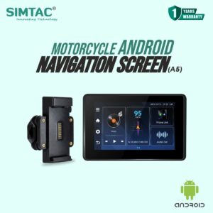 Simtac Motorcycle Android Navigation Screen | Smart Navigation Display for Bikes – A5